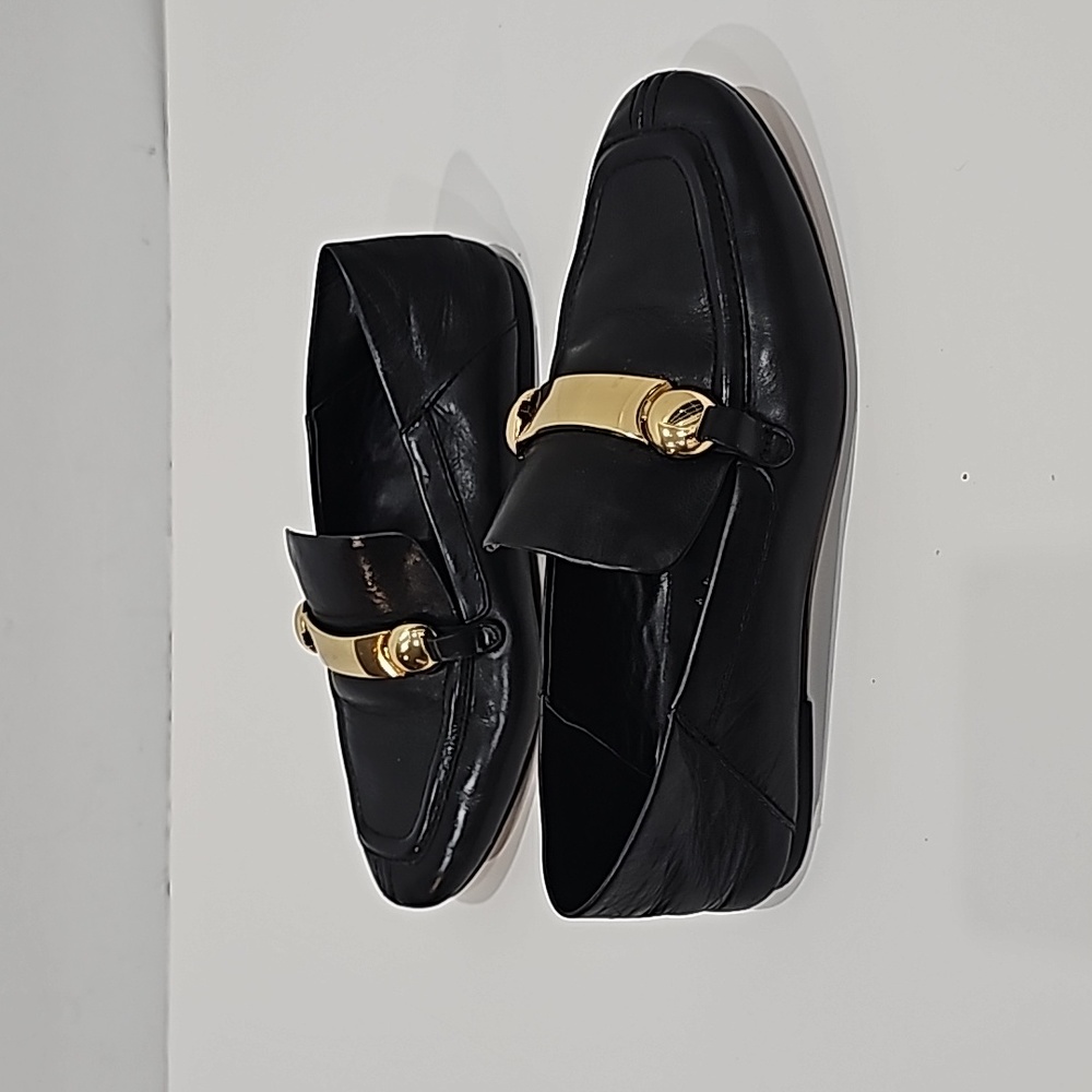 Vince Camuto leather Black Patent slip on flats size 6